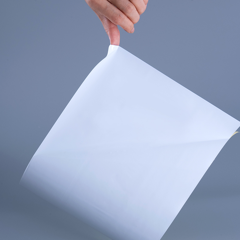 25mic Glossae PET Vinyl Film Label Materiales cum Acrylico Adhesivo Jumbo Roll pro Inkjet Typographia