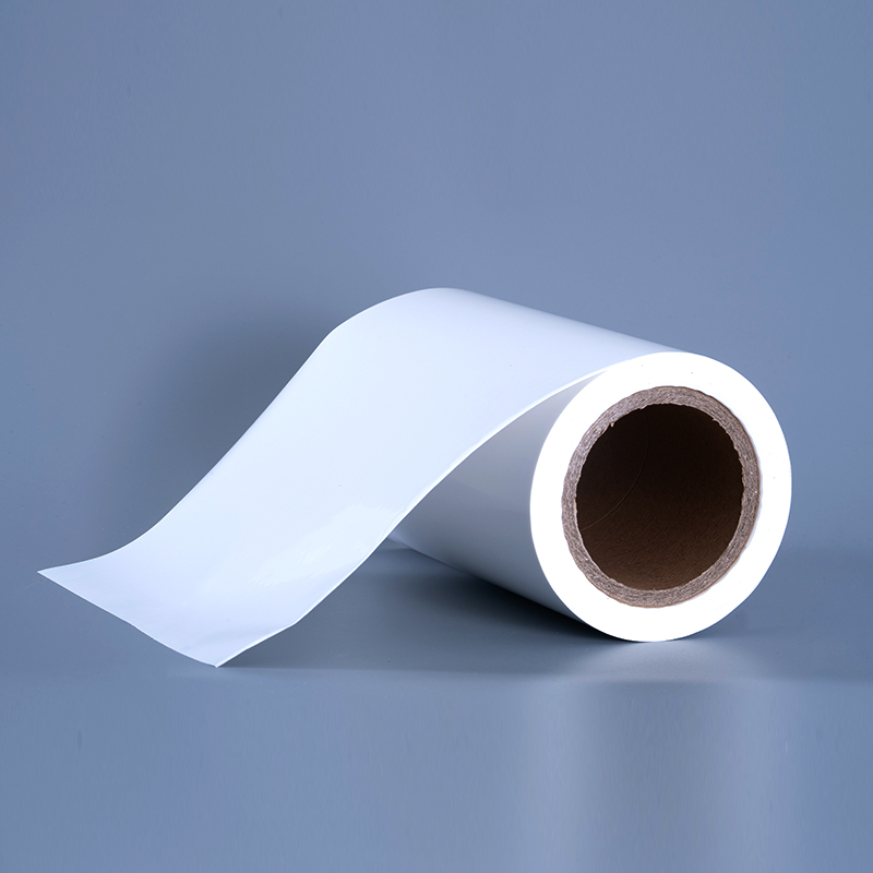 25mic Glossae PET Vinyl Film Label Materiales cum Acrylico Adhesivo Jumbo Roll pro Inkjet Typographia