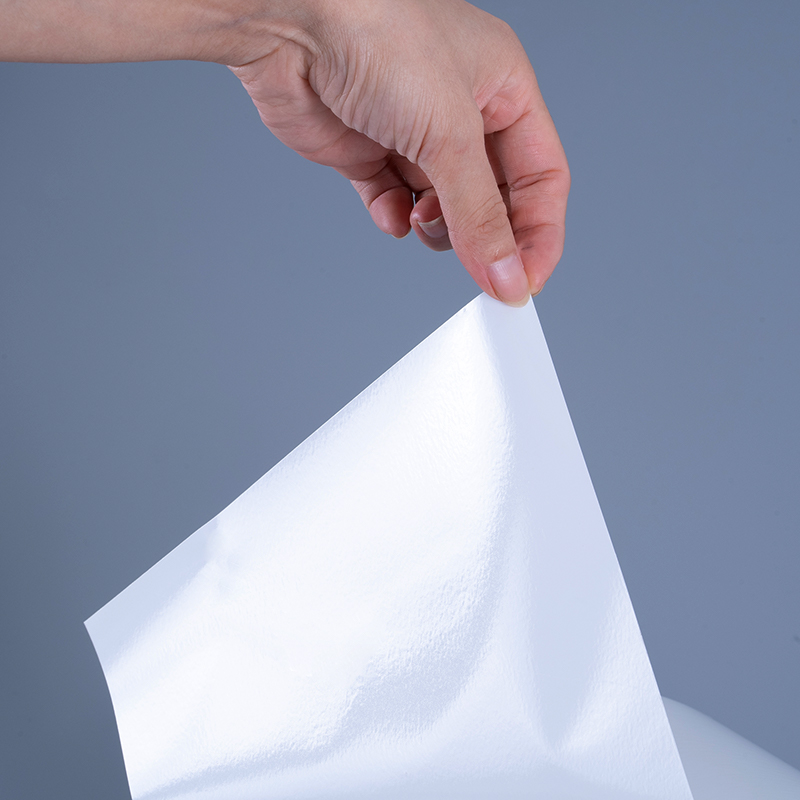 25mic Glossae PET Vinyl Film Label Materiales cum Acrylico Adhesivo Jumbo Roll pro Inkjet Typographia