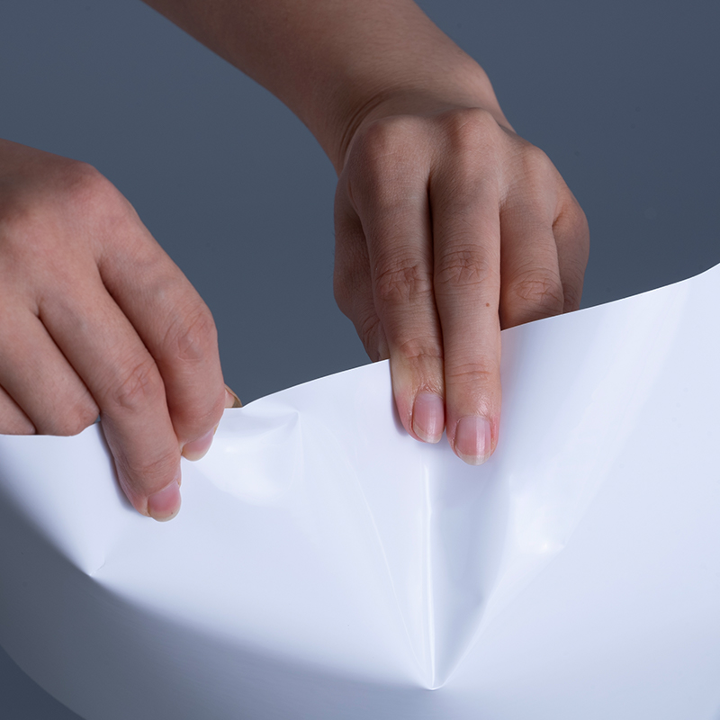 25mic Glossae PET Vinyl Film Label Materiales cum Acrylico Adhesivo Jumbo Roll pro Inkjet Typographia