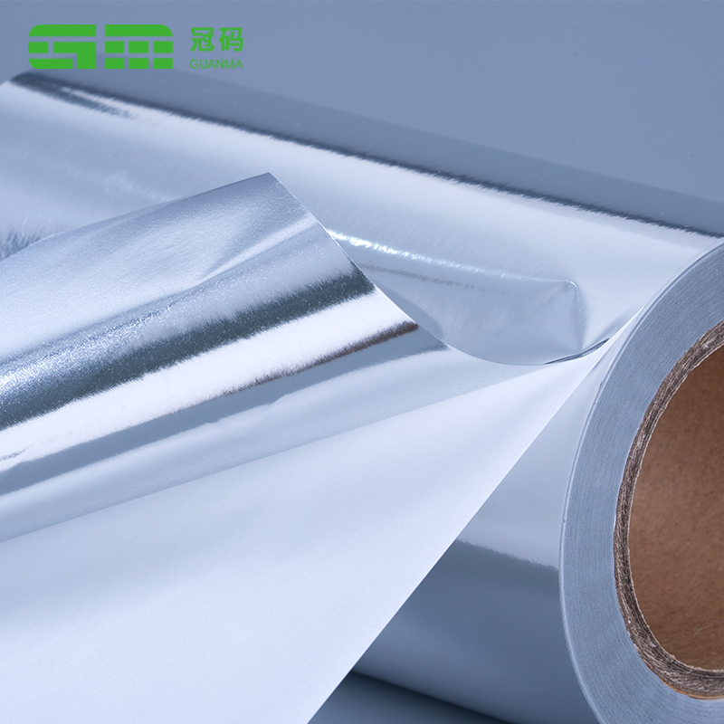 50mic Glossy Silver PP Self Tenaces Paper Jumbo Roll with Tyro Glue