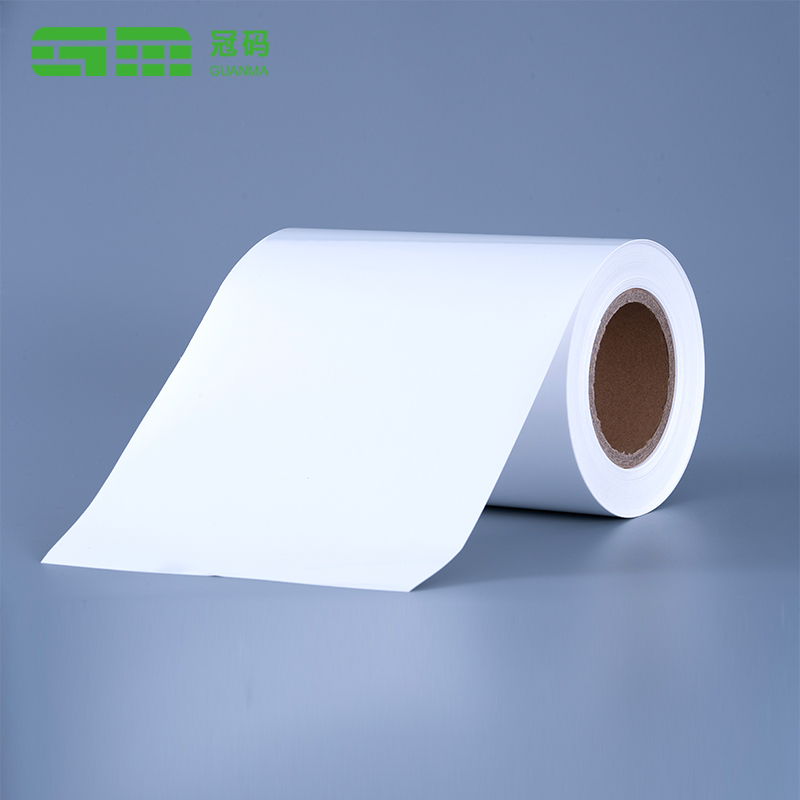 60mic Glossy White PP Vinyl Label Film Roll Self Tenaces Synthetic Paper with permanent tenaces